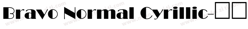 Bravo Normal Cyrillic字体转换